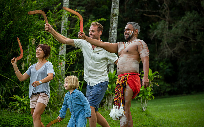 Boomerang throwing 