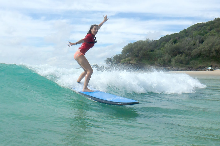 So much fun learn to surf Rainbow Beach